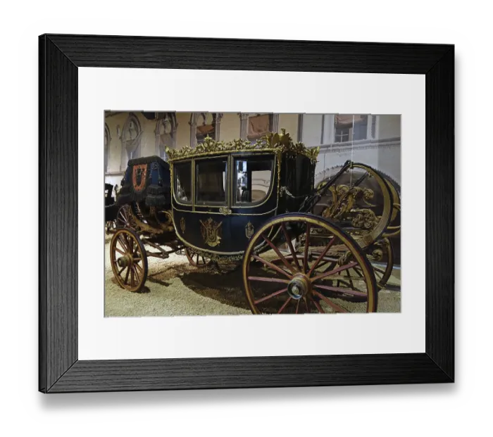 Framed Print : 1852 seven-window dress coach, royal carriage