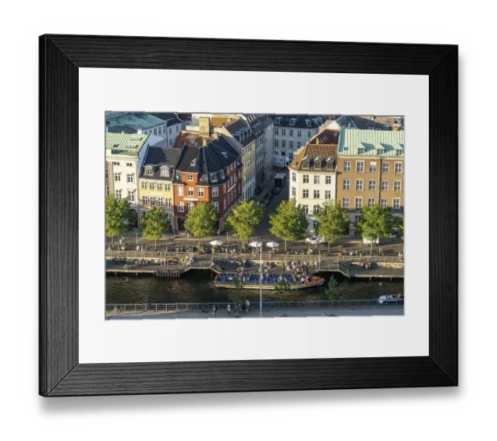 Framed Print : View of Holmens Canal from the tower of Christiansborg Castle Church