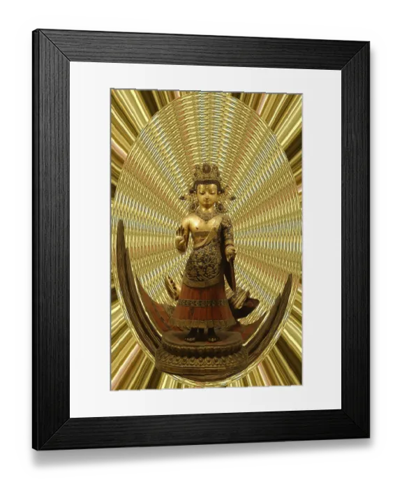 Framed Print : Dipankara statue, The Buddha of Fixed Light