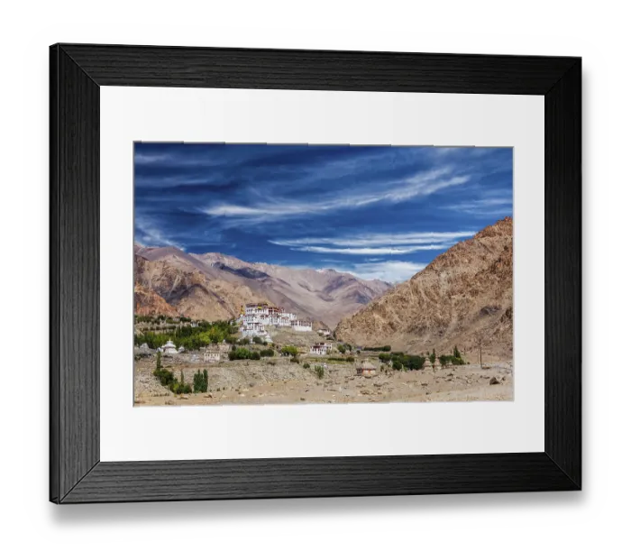 Framed Print : Likir Gompa Tibetan Buddhist monastery in Himalayas Framed Print : Likir Gompa Tibetan Buddhist monastery in Himalayas