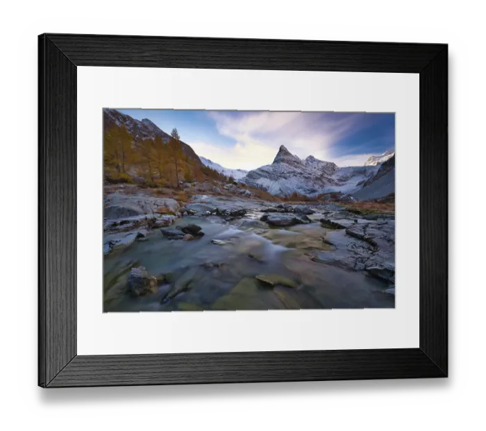 Framed Print : Morning atmosphere at the creek near Ferpecle Framed Print : Morning atmosphere at the creek near Ferpecle