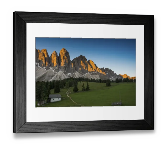 Framed Print : Sunrise, Glatschalm, Geislerspitzen Framed Print : Sunrise, Glatschalm, Geislerspitzen