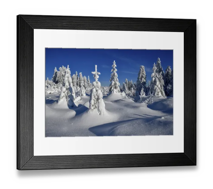 Framed Print : Snowy winter landscape near the Vogelskopf