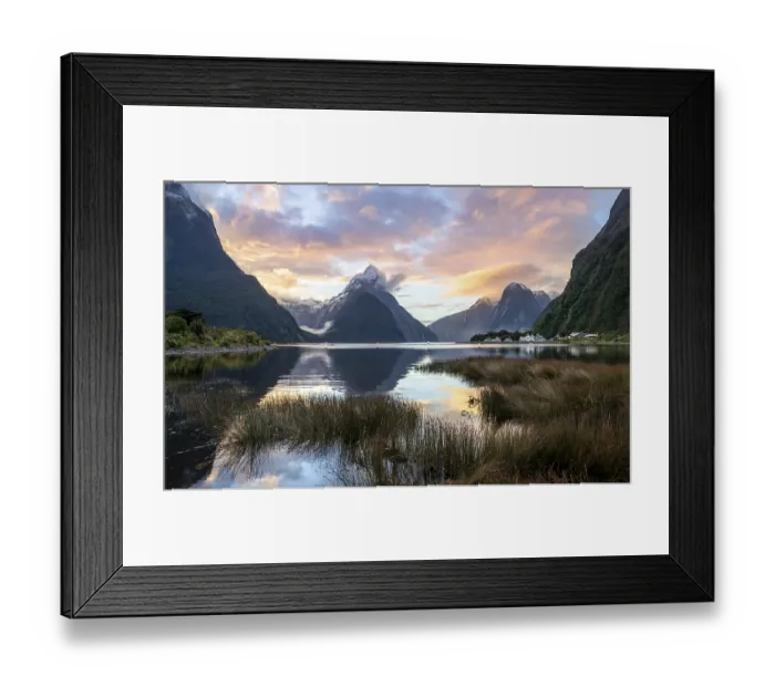 Framed Print : Mitre Peak, reflection in water Framed Print : Mitre Peak, reflection in water