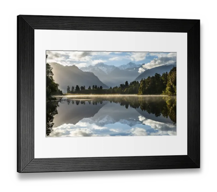 Framed Print : View of Mount Cook and Mount Tasman in morning light Framed Print : View of Mount Cook and Mount Tasman in morning light