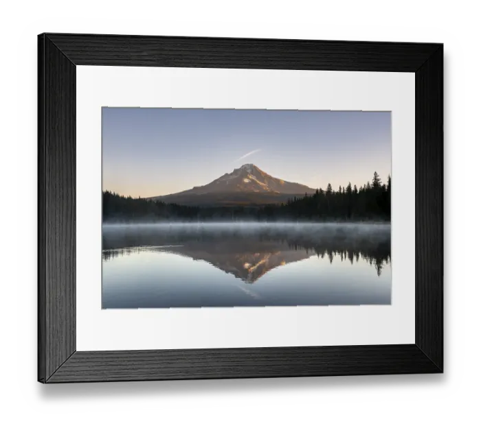 Framed Print : Reflection of Mt Hood volcano in Trillium Lake Framed Print : Reflection of Mt Hood volcano in Trillium Lake