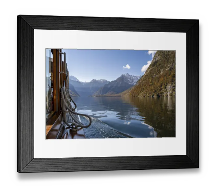 Framed Print : Tourist boat on the Koenigssee Framed Print : Tourist boat on the Koenigssee