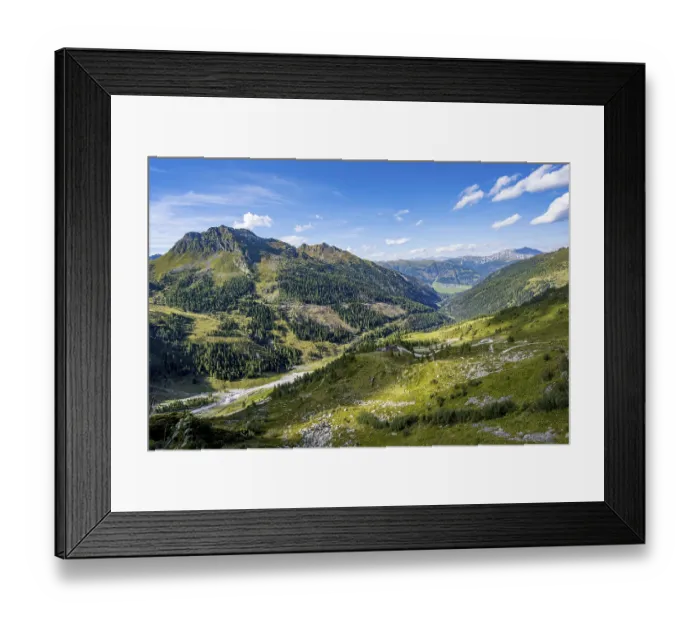 Framed Print : View of the Dorfertal valley, Carnic High Trail