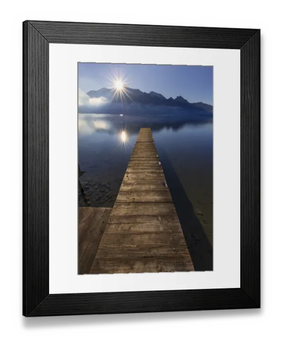 Framed Print : Jetty, boat dock, lake, reflection Framed Print : Jetty, boat dock, lake, reflection