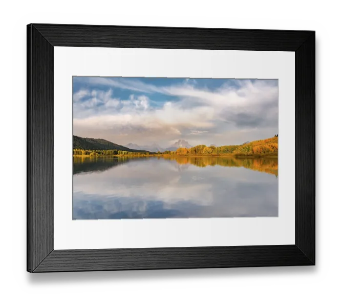 Framed Print : Mount Moran reflected in Snake River