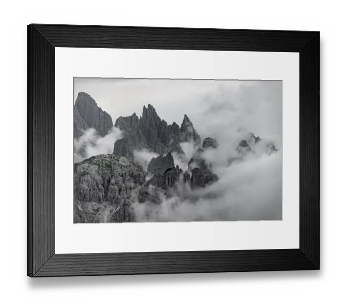 Framed Print : Rock needles, peaks of the Cadini di Misurina