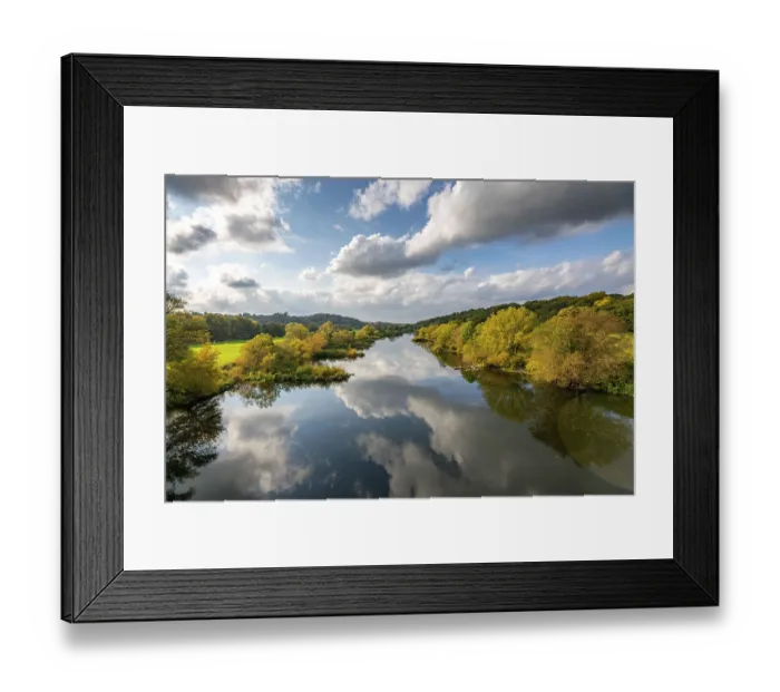 Framed Print : The Ruhr near Bochum-Stiepel, right and Hattingen-Blankenstein