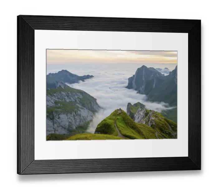 Framed Print : Alpstein, valley of Meglisalp at sunrise Framed Print : Alpstein, valley of Meglisalp at sunrise