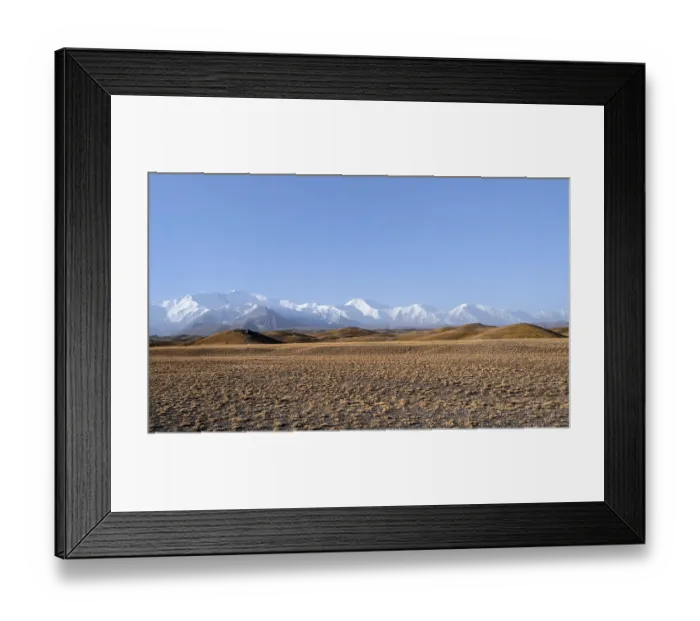 Framed Print : Snow-capped mountains, Pamir Mountains with Lenin Peak