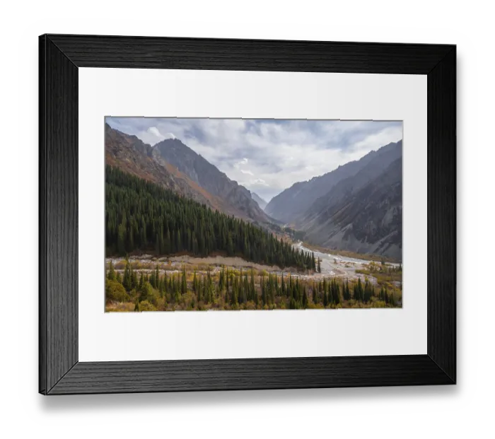 Framed Print : View into the Ala Archa valley