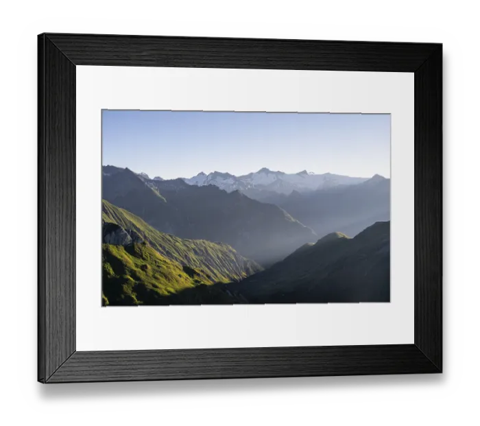Framed Print : Alpine panorama, view from the Bachlenkenkopf