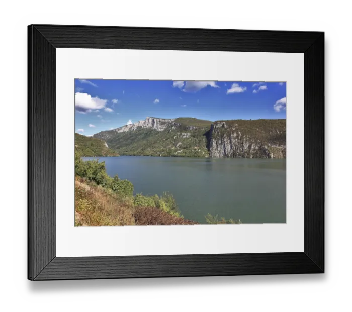 Framed Print : Wallachia, Danube at Sivinita, view of the Serbian side