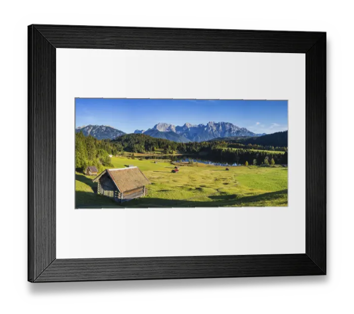 Framed Print : Geroldsee, behind it the Karwendel Mountains Framed Print : Geroldsee, behind it the Karwendel Mountains