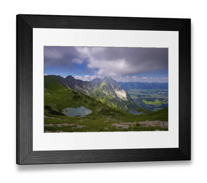 Framed Print : Upper Gaisalpsee, Lower Gaisalpsee Framed Print : Upper Gaisalpsee, Lower Gaisalpsee