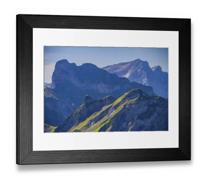 Framed Print : Mountain panorama from Laufbacher-Eckweg to Schneck Framed Print : Mountain panorama from Laufbacher-Eckweg to Schneck