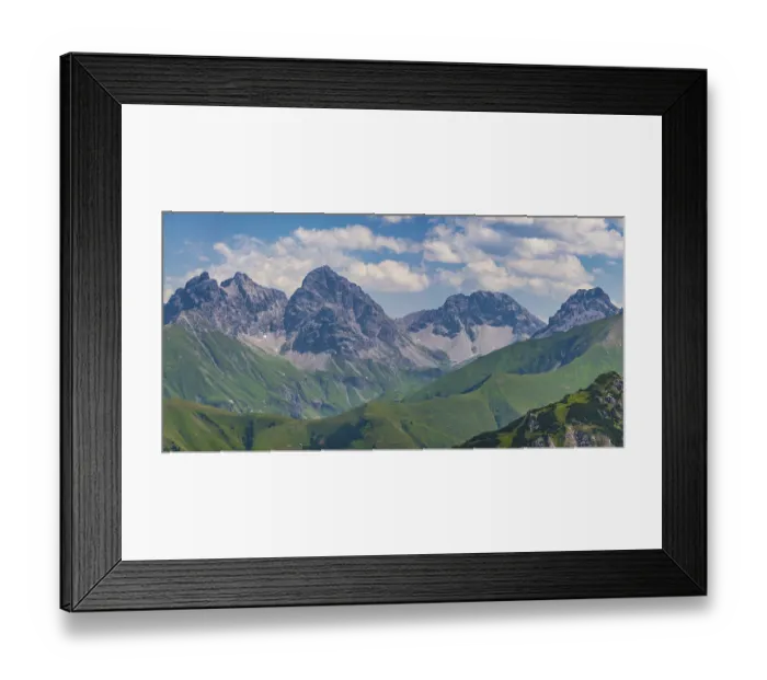 Framed Print : Mountain panorama from the Kanzelwand