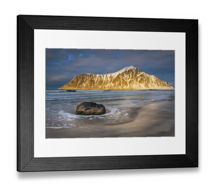 Framed Print : Winter Scandinavian landscape, sea