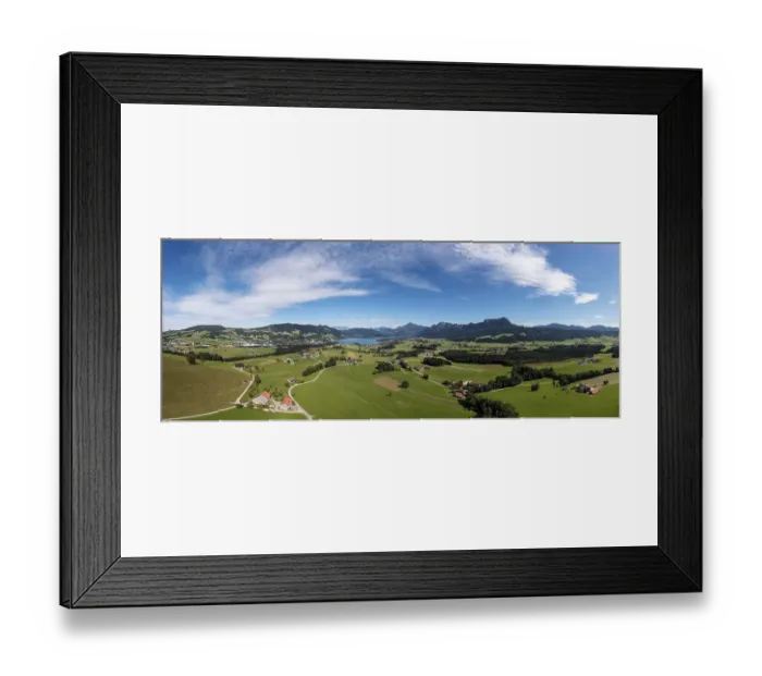 Framed Print : Drone shot, panoramic view over Mondseeland with Schafberg Drachenwand and Schober Framed Print : Drone shot, panoramic view over Mondseeland with Schafberg Drachenwand and Schober