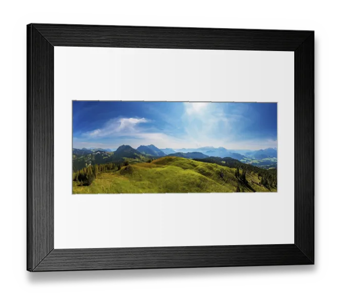 Framed Print : Drone shot, at the summit of the Taborberg with a view of the Osterhorn group and Dachstein massif Framed Print : Drone shot, at the summit of the Taborberg with a view of the Osterhorn group and Dachstein massif