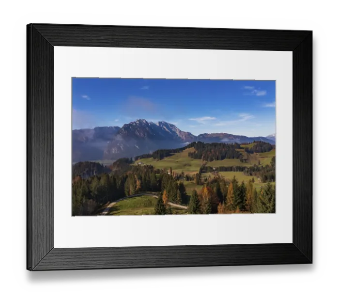 Framed Print : View from the Moosegg high plateau to the Hoher Goell Framed Print : View from the Moosegg high plateau to the Hoher Goell