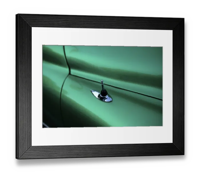 Framed Print : Classic car, vintage car, aerial on mudguard Framed Print : Classic car, vintage car, aerial on mudguard