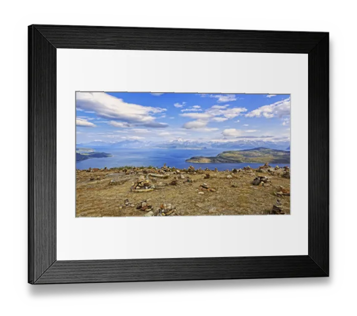 Framed Print : Kvaenangsfjell, mountain landscape at Kvaenangen Fjord