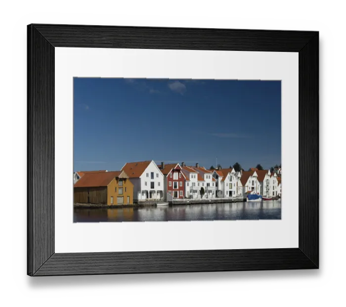 Framed Print : Houses on the water, Skudeneshaven Framed Print : Houses on the water, Skudeneshaven