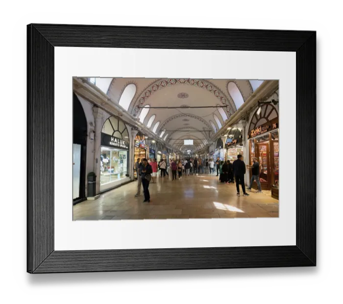 Framed Print : Grand Bazaar alley with many people Framed Print : Grand Bazaar alley with many people