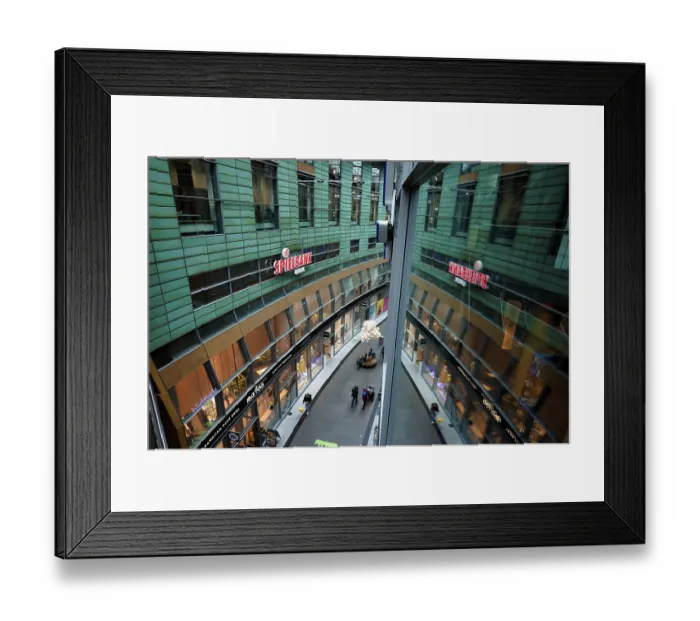 Framed Print : Petersbogen, casino, logo, mirroring