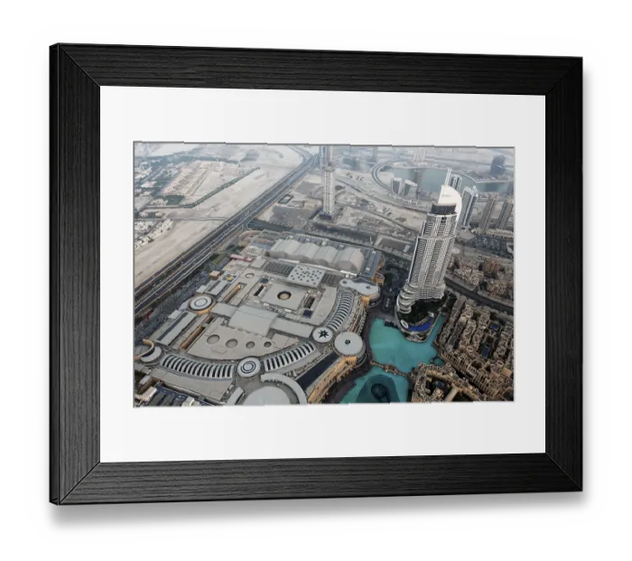 Framed Print : View from Burj Khalifa over Dubai Mall Framed Print : View from Burj Khalifa over Dubai Mall