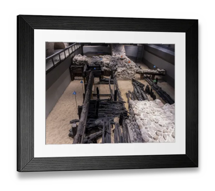 Framed Print : Interior photograph, Archaeological excavations