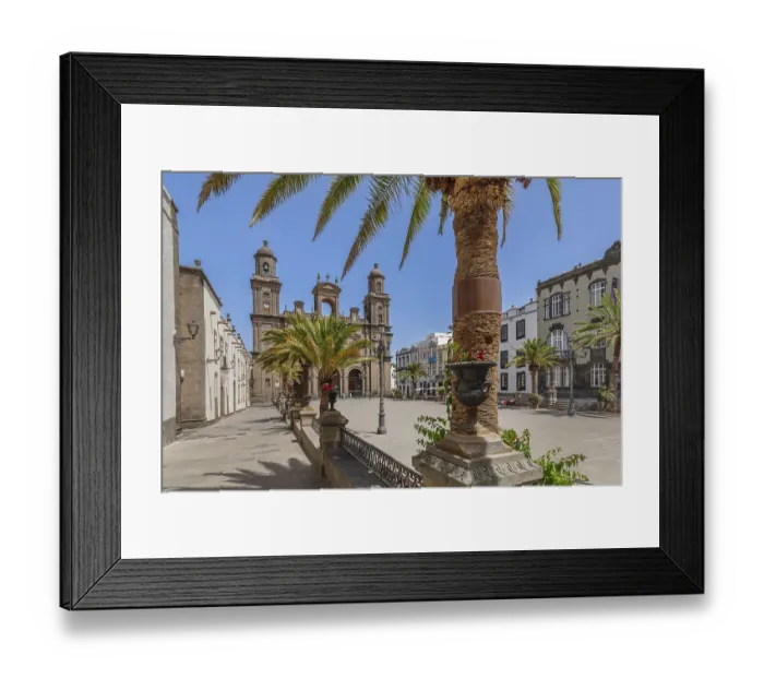 Framed Print : Cathedral of Santa Ana at Plaza Santa Ana