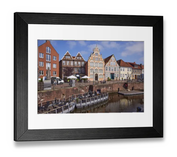 Framed Print : Historic half-timbered houses and gabled houses Framed Print : Historic half-timbered houses and gabled houses