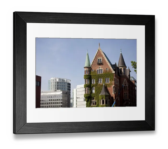 Framed Print : Old warehouse in the Speicherstadt district