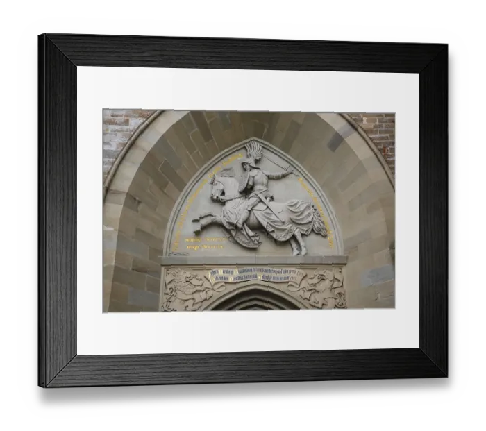 Framed Print : Eagle Gate, stone relief on the outer castle gate Framed Print : Eagle Gate, stone relief on the outer castle gate
