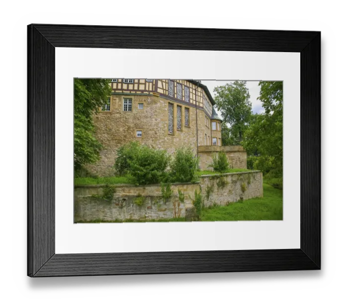 Framed Print : Moated castle Sachsenheim, castle Grosssachsenheim