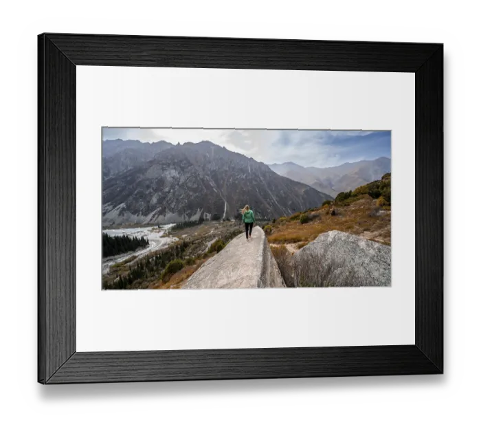 Framed Print : View of the Ala Archa valley from the viewpoint
