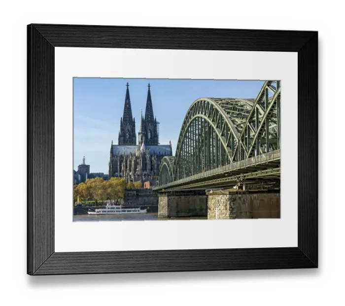 Framed Print : Cologne Cathedral, River Rhine Framed Print : Cologne Cathedral, River Rhine