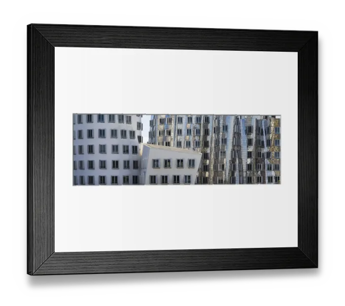 Framed Print : Gehry buildings, Media Harbour Framed Print : Gehry buildings, Media Harbour