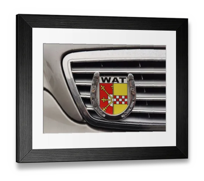 Framed Print : WAT for Wattenscheid, Heimatliebe for the town incorporated into Bochum in 1995 as part of the regional reform Framed Print : WAT for Wattenscheid, Heimatliebe for the town incorporated into Bochum in 1995 as part of the regional reform