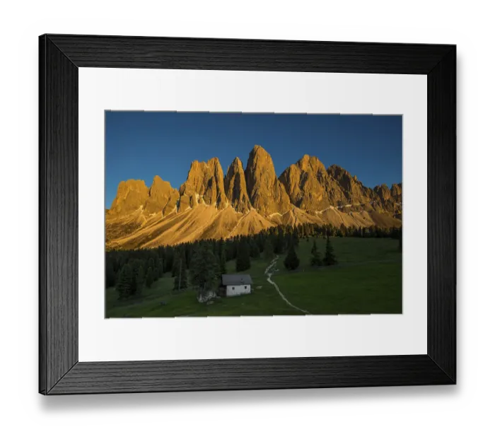 Framed Print : Sunset, Glatschalm, Geislerspitzen
