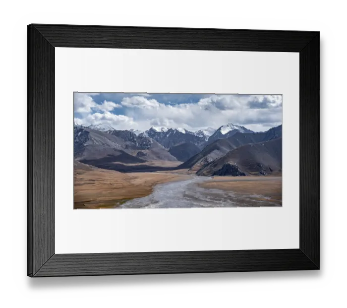 Framed Print : Dramatic high mountains, Tian Shan Mountains