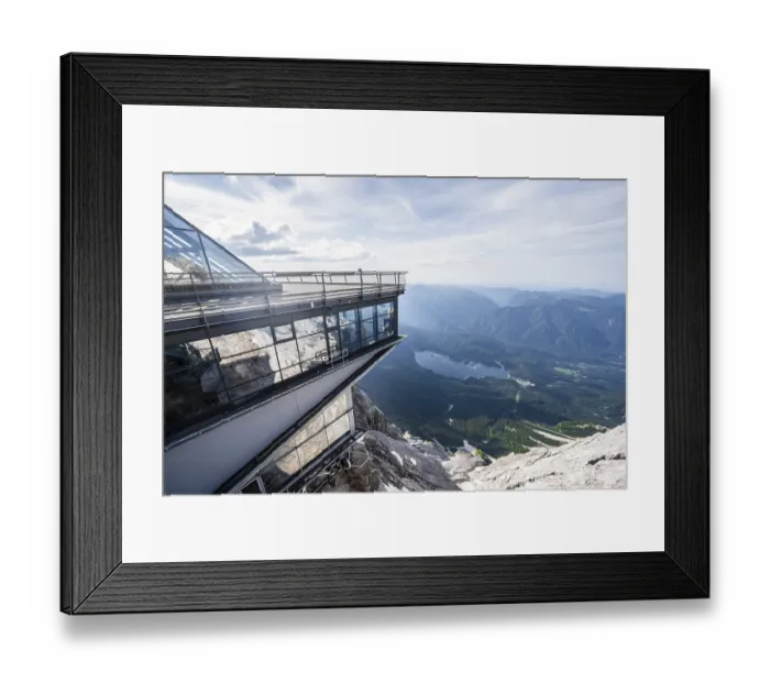 Framed Print : Modern mountain station of the Bavarian Zugspitze railway Framed Print : Modern mountain station of the Bavarian Zugspitze railway