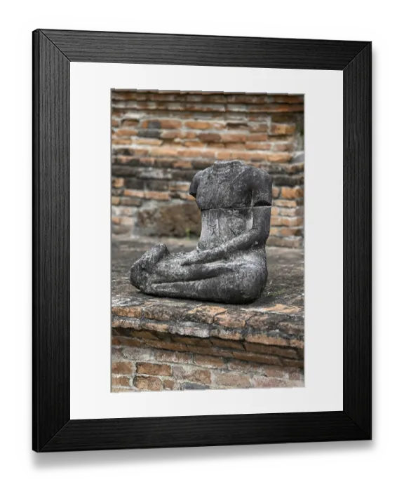 Framed Print : Buddha statue without head in Wat Mahathat Ayutthaya Framed Print : Buddha statue without head in Wat Mahathat Ayutthaya