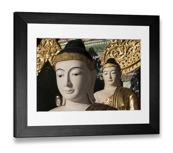 Framed Print : Buddhas in Koo Chein Kan and Ma Kyee Kyee Hall